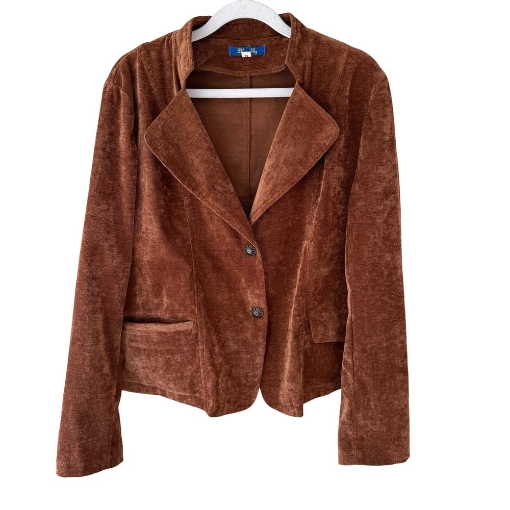 Corduroy Blazer Jacket in Brown